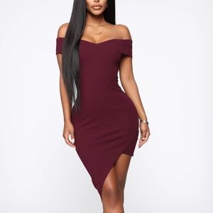 FashionNova off-the-shoulder dress
